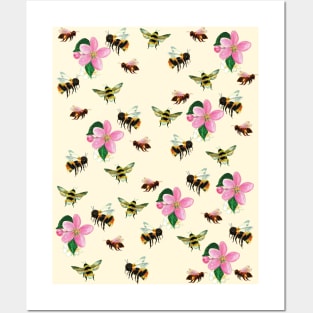 Bees, so many Honey Bees and Bumblebees Posters and Art